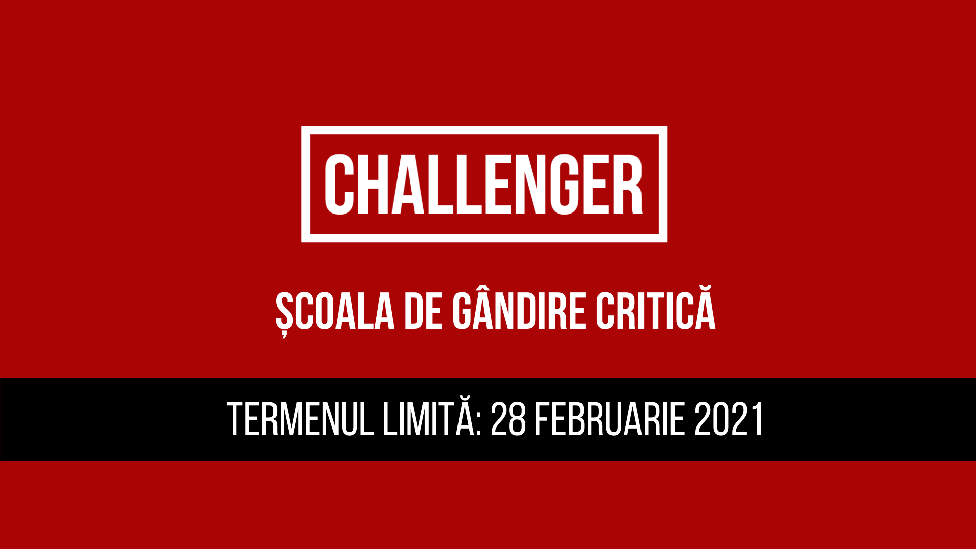 CHALLENGER is recruiting participants for the 8th EDITION!
